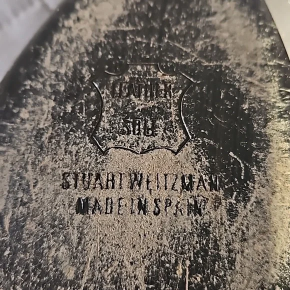 Stuart Weitzman Navy Blue Snakeskin Print Pointed Toe Kitten Heel Size 7.5 - Picture 10 of 16